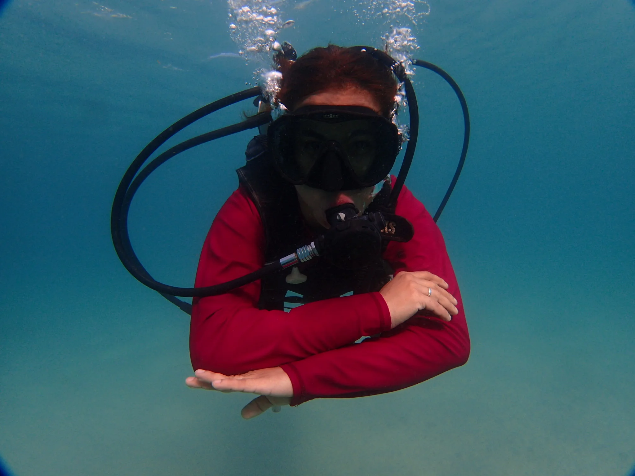 Diver practicing skills during ReActivate refresher in Anilao